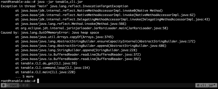 Server crash from OOM
